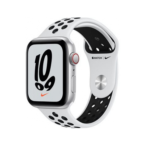 Apple Watch Nike SE Cellular 44mm Stříbrný hliník s platinovým/černým sportovním řemínkem Nike
