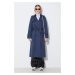 Trench kabát Kenzo Solid Elongated Kimono Trench dámský, tmavomodrá barva, přechodný, FE52MA0729