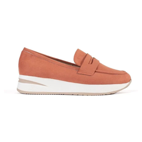 Oranžové dámské mokasíny
