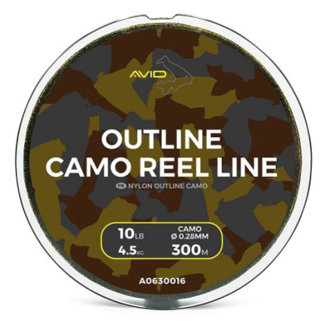 Avid carp vlasec outline camo reel line - 300 m 0,28 mm 4,5 kg 10 lb