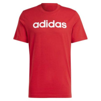 adidas ESSENTIALS SINGLE JERSEY LINEAR Pánské tričko, červená, velikost