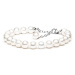 Gaura Pearls Perlový náramek Charlie - sladkovodní perla, stříbro 925/1000 FARW685-B/18 Bílá 18 