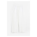 H & M - Natahovací kalhoty z lněné směsi - bílá