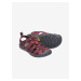 Vínové dámské kožené outdoorové sandály Keen Clearwater CNX Leather