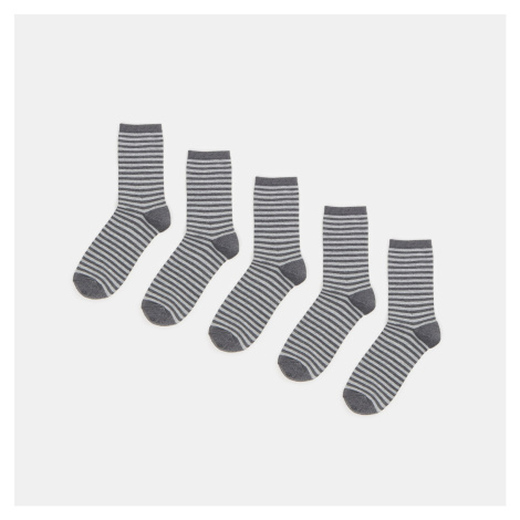 Sinsay - Sada 5 párů ponožek - Světle šedá