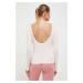 Tričko na jógu s dlouhým rukávem Roxy Naturally Active růžová barva, odkrytá záda