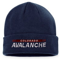 Colorado Avalanche zimní čepice Authentic Pro Game & Train Cuffed Knit Athletic Navy