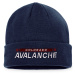Colorado Avalanche zimní čepice Authentic Pro Game & Train Cuffed Knit Athletic Navy