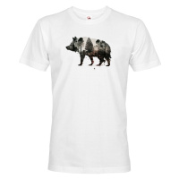 Pánské tričko s potiskem zvířat - Divočák