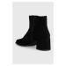Semišové boty Vagabond Shoemakers STINA dámské, černá barva, na podpatku, 5609.040.20