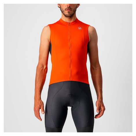 CASTELLI Cyklistický dres bez rukávů - ENTRATA VI - oranžová/šedá