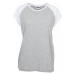 Tričko Urban Classics Ladies Contrast Raglan Tee - grey/white