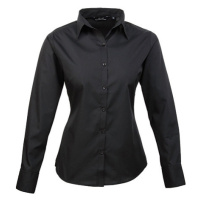 Premier Workwear Dámská košile s dlouhým rukávem PR300 Black
