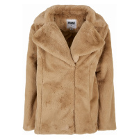 Dámský kabát // Urban Classics / Ladies Lapel Teddy Jacket unionbeige