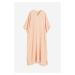 H & M - Strukturované kaftanové šaty - oranžová