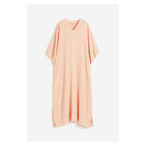 H & M - Strukturované kaftanové šaty - oranžová H&M