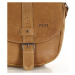 MARCO MAZZINI CAMEL VELKÁ CROSSBODY TAŠKA S KLOPOU Hnědá