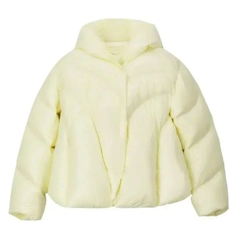 Krátká péřová bunda – dámský lehký puffer, volný střih