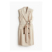 H & M - Šaty střižené jako sako z lněné směsi - béžová