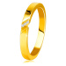 Diamantový prsten ve 14K žlutém zlatě - prsten s jemným zářezem, čiré brilianty