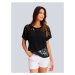 Plážové tričko s pěknými vypalovaným vzorem Alba Moda Černá