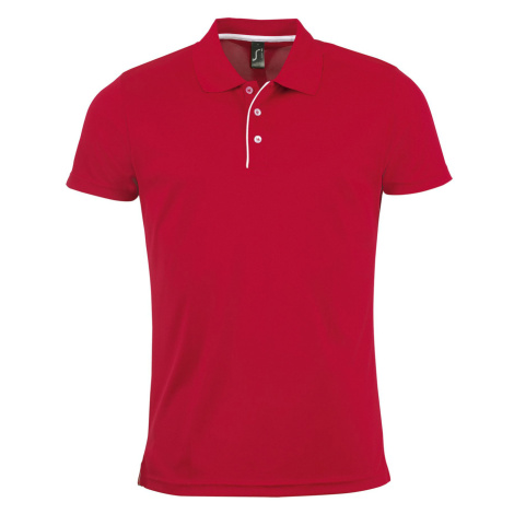 SOĽS Performer Men Pánské funkční polo triko SL01180 Red SOL'S