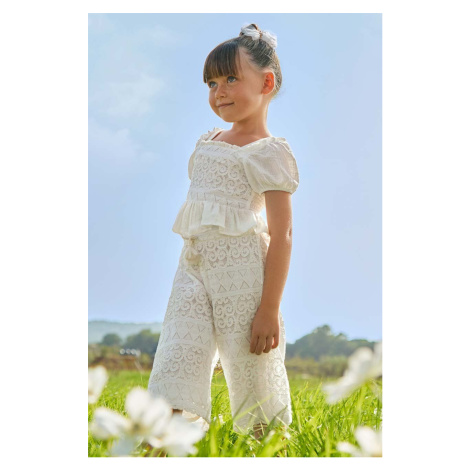 Dětské kalhoty Mayoral béžová barva, hladké