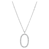 Rosato Stříbrný náhrdelník s přívěskem O Cubica RZCU15 (řetízek, přívěsek)