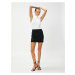 Koton Mini Skirt Quilted Look