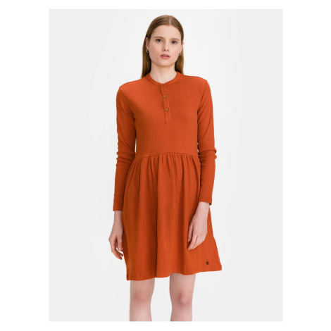 Oranžové dámské žebrované krátké šaty SuperDry Jersey