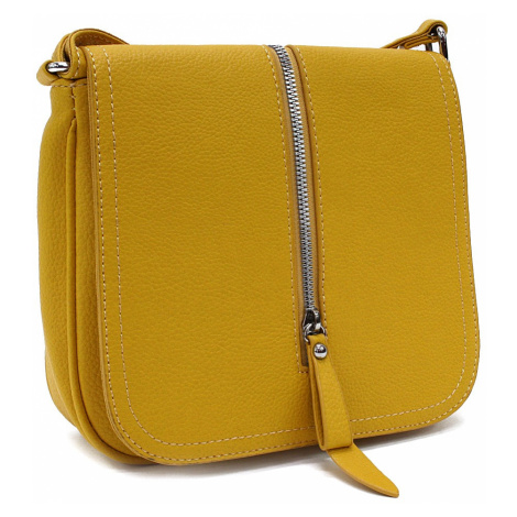 Žlutá malá dámská crossbody kabelka s klopnou Jeslyn Tapple