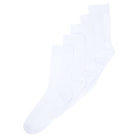 Trendyol 5-Pack White Cotton Textured College-Tennis-Mid-Length Socks