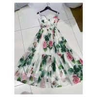Květované šaty s korzetovým topem