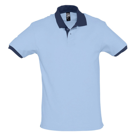 SOĽS Prince Uni polokošile SL11369 Sky blue / French navy SOL'S