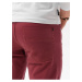Vínové pánské kalhoty Ombre Clothing P1059