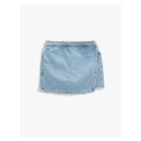 Koton Mini Denim Shorts Skirt Cotton