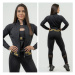 NEBBIA - Fitness mikina dámská 833 (black-gold) - NEBBIA