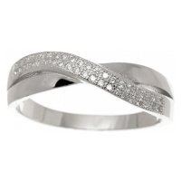 Dámský stříbrný prsten s čirými zirkony AGG216F