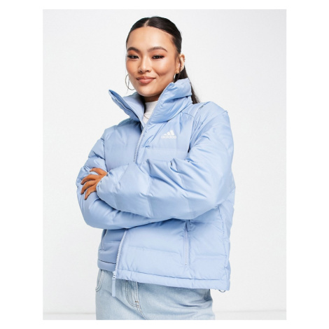 Adidas Helionic down puffer jacket in blue
