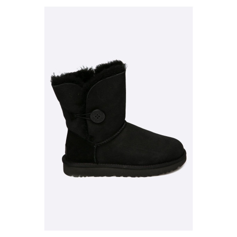 Sněhule UGG Bailey Button II dámské, černá barva, na plochém podpatku, zateplené, 1016226.BLK