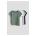H & M - Bavlněné tričko 5 kusů - zelená