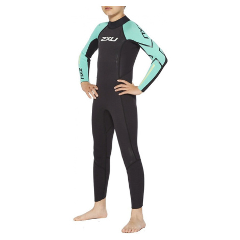Juniorský plavecký neopren 2xu propel:youth wetsuit black/oasis