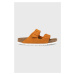 Semišové pantofle Birkenstock Arizona dámské, oranžová barva