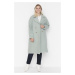 Trendyol Curve Mint Oversize Stamp Coat