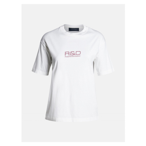 Tričko peak performance w r&d scale print t-shirt bílá