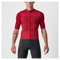 CASTELLI Cyklistický dres s krátkým rukávem - BAGARRE - červená/bordó