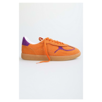 Shoeberry Women's Alohant Orange Nubuck Casual Sports Sneaker