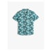 Koton Floral Patterned Short Sleeve Cotton Shirt