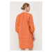 Bavlněné šaty Marella oranžová barva, mini