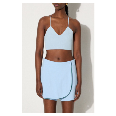 Bavlněná kalhotová sukně adidas Originals Skort 80s high waist, JC6171